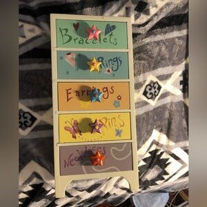 Colorful Jewelry Organizer with Star Knobs